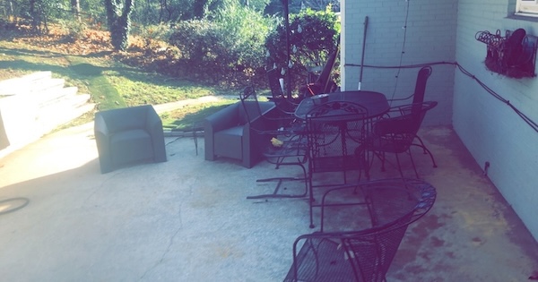 After image of clean patio with no leaves